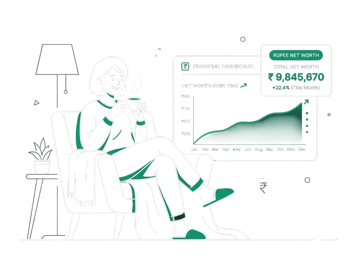 Calm financial control illustration